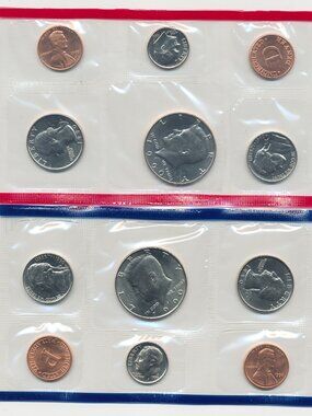1990 US Mint Uncirculated 10 Coin Set Complete w/tokens, Sealed